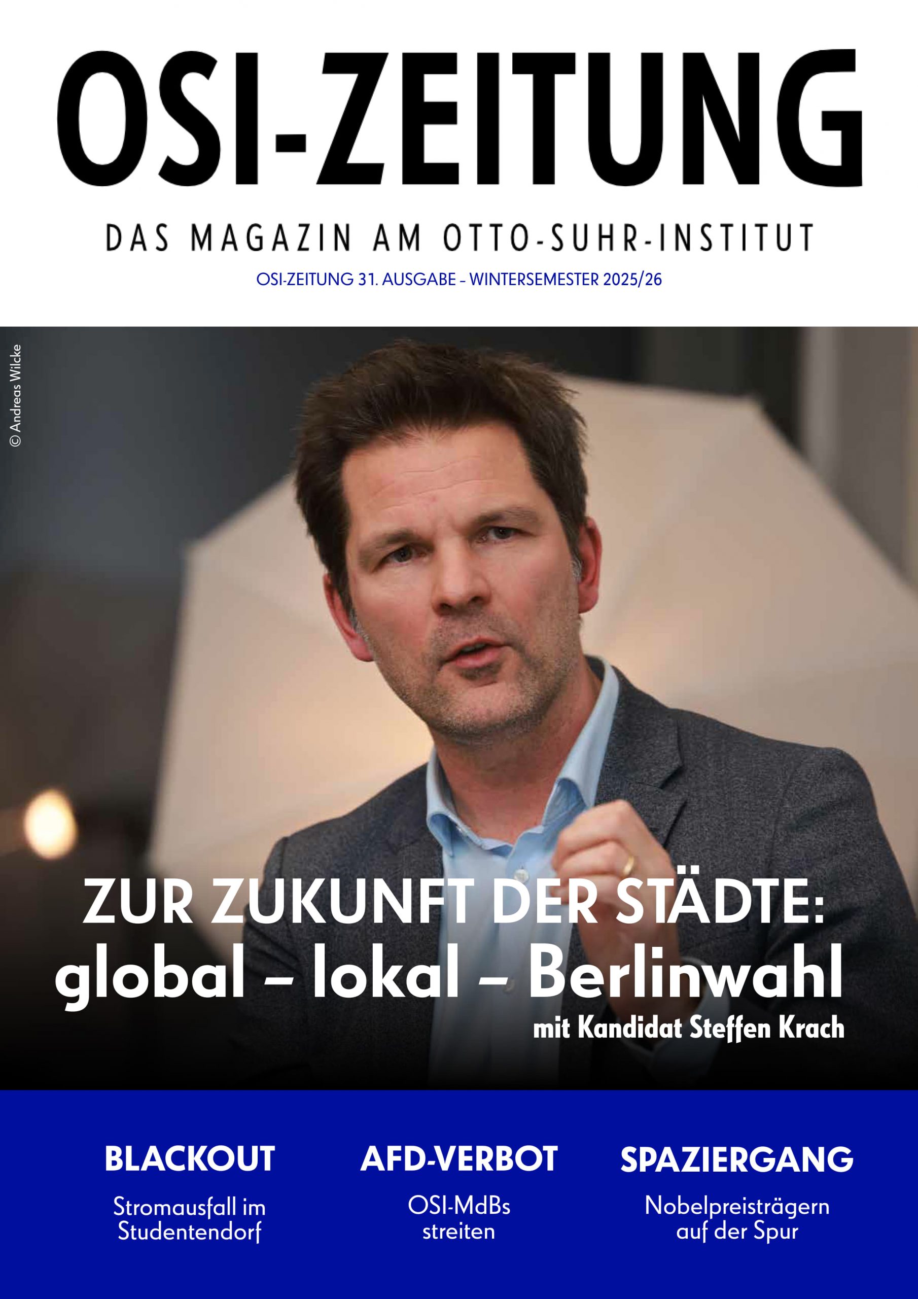 Steffen Krach auf dem Titel der OSI-Zeitung 31